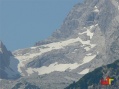 Zoom ins Schneefeld des Watzmannes
